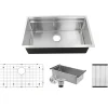 Nantucket Sinks SR-PS-3220-16 - 32" Professional Workstation Small Radius Undermount Stainless Kitchen Sink with Accessories