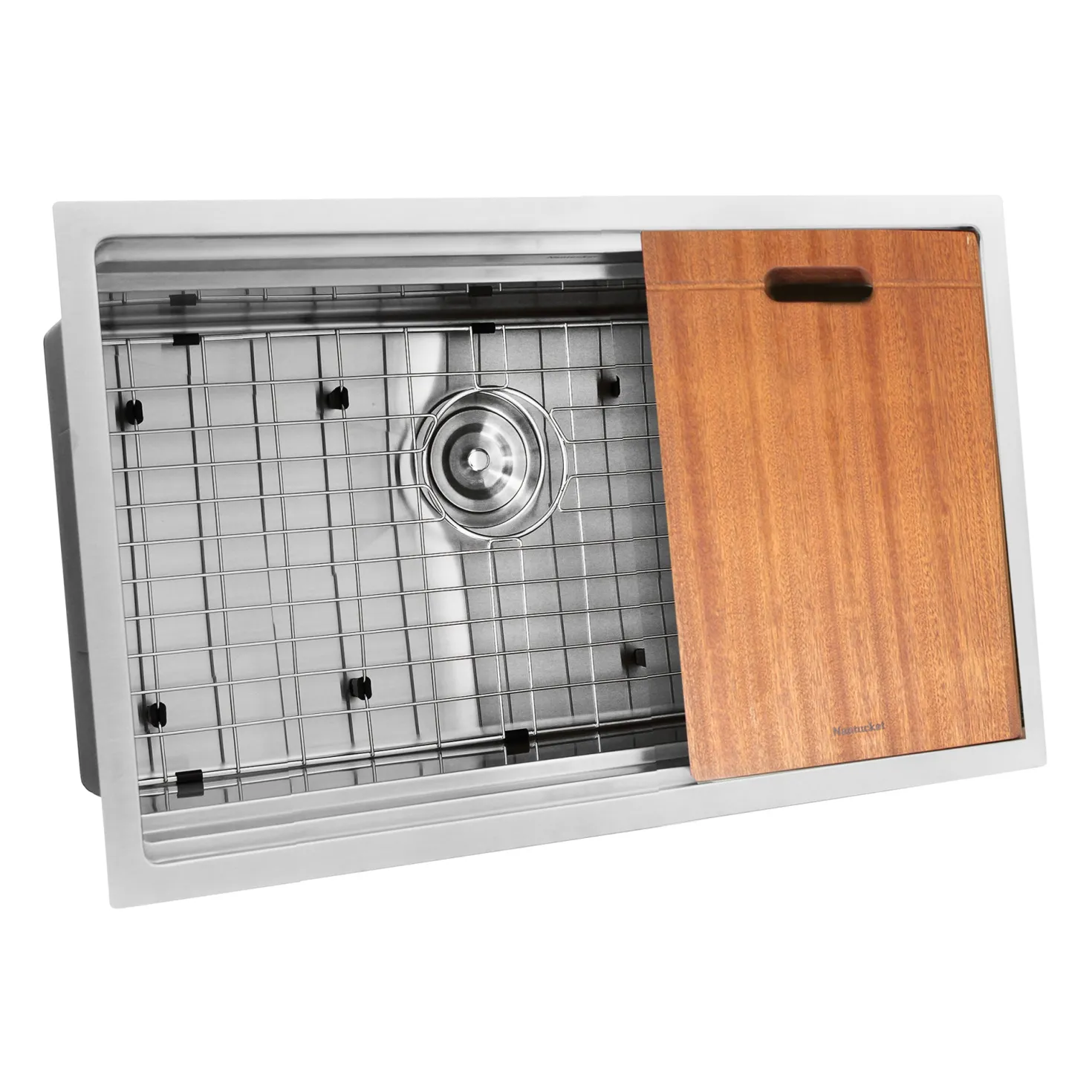 Nantucket Sinks SR-PS2-2818-16 - 28" Pro Series Workstation Single Bowl Undermount Stainless Steel Kitchen Sink with Included Accessories
