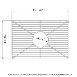 Nantucket Sinks Stainless Steel Bottom Grid BG-HC24