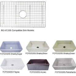 Nantucket Sinks Stainless Steel Bottom Grid BG-VC33S