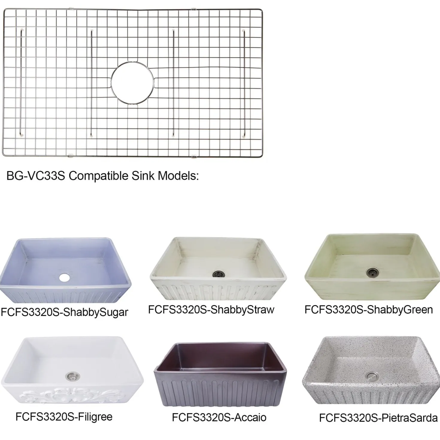 Nantucket Sinks Stainless Steel Bottom Grid BG-VC33S