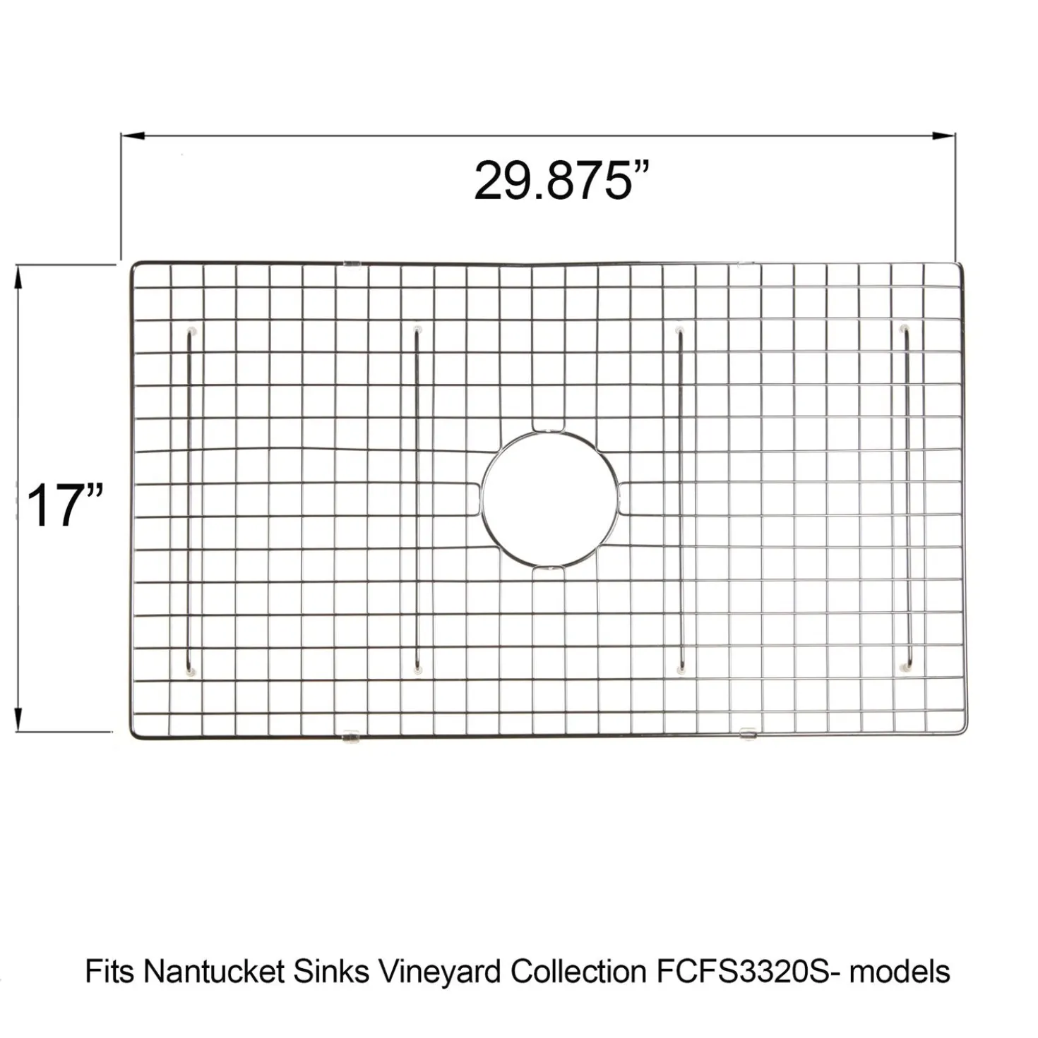 Nantucket Sinks Stainless Steel Bottom Grid BG-VC33S
