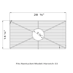 Nantucket Sinks Stainless Steel Bottom Grid BG-HA33