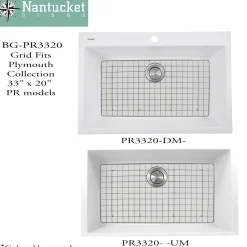 Nantucket Sinks Stainless Steel Bottom Grid BG-PR3320