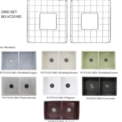Nantucket Sinks Stainless Steel Bottom Grids Set BG-VC3318D