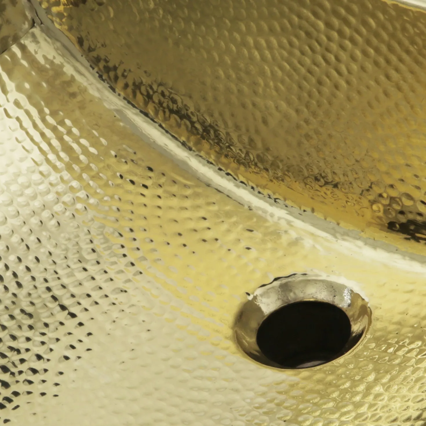 Nantucket Sinks TRB-1914-OF - 21-Inch Hand Hammered Brass Rectangle Undermount Bathroom Sink with Overflow