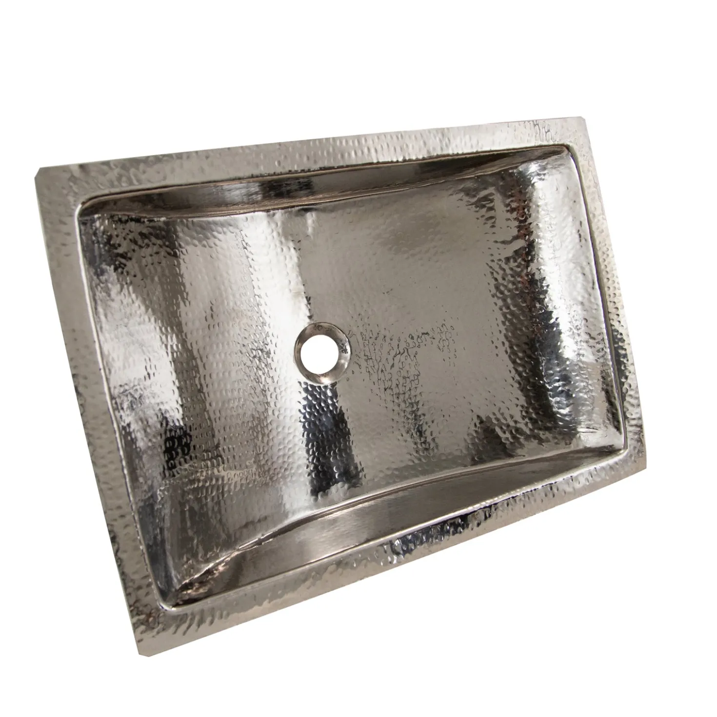 Nantucket Sinks TRS2416 - 23 3/4" Hand Hammered Stainless Steel Bathroom Sink
