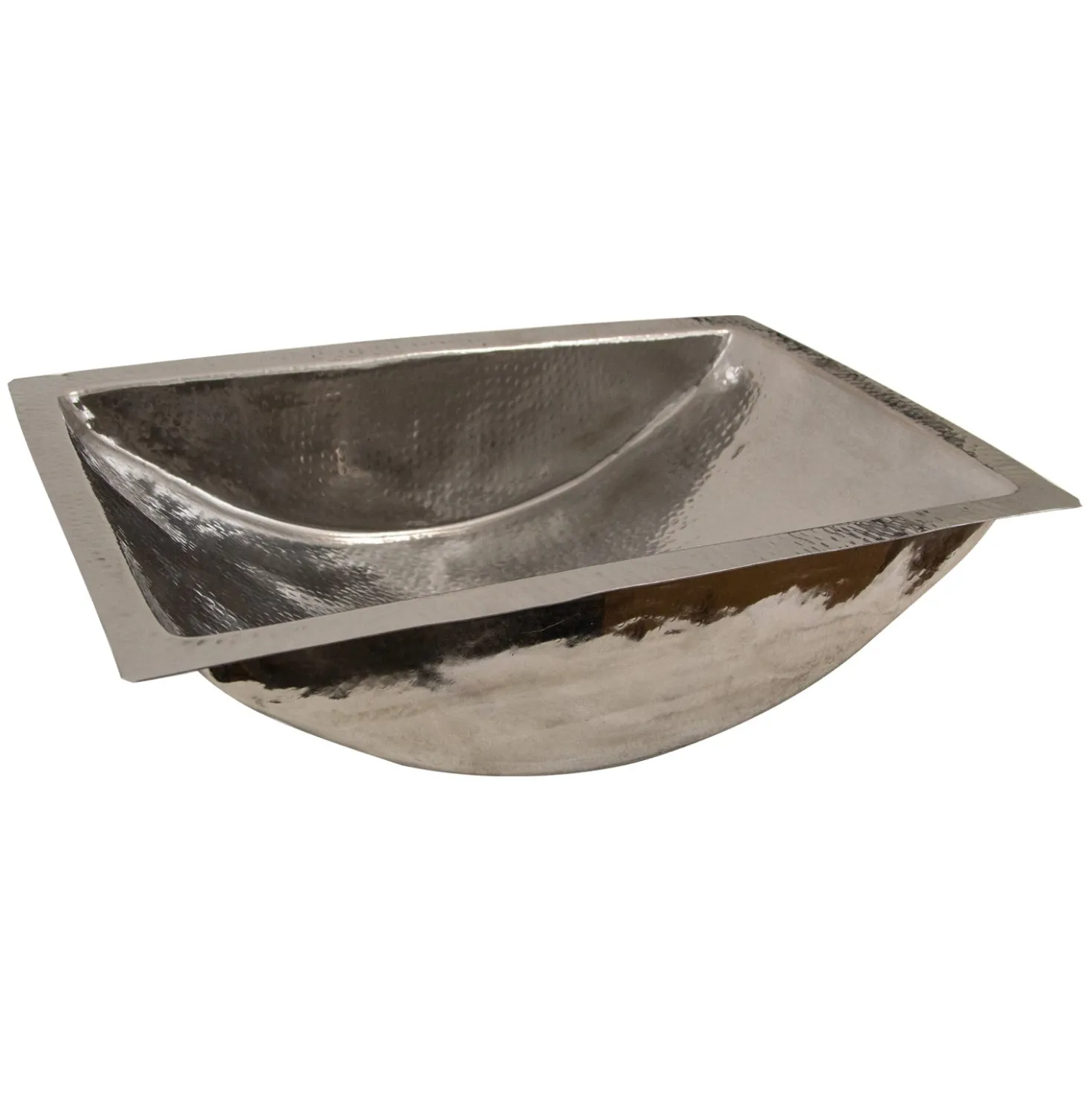 Nantucket Sinks TRS2416 - 23 3/4" Hand Hammered Stainless Steel Bathroom Sink