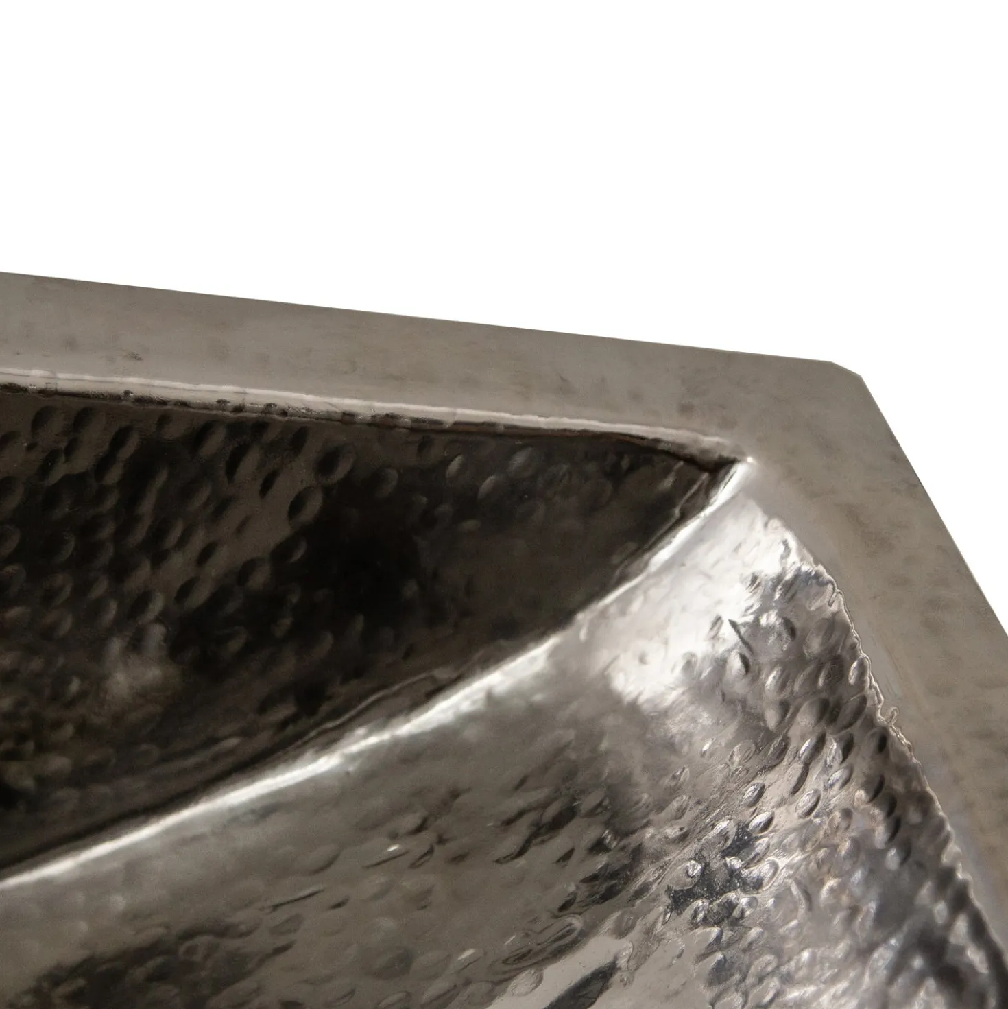 Nantucket Sinks TRS2416 - 23 3/4" Hand Hammered Stainless Steel Bathroom Sink