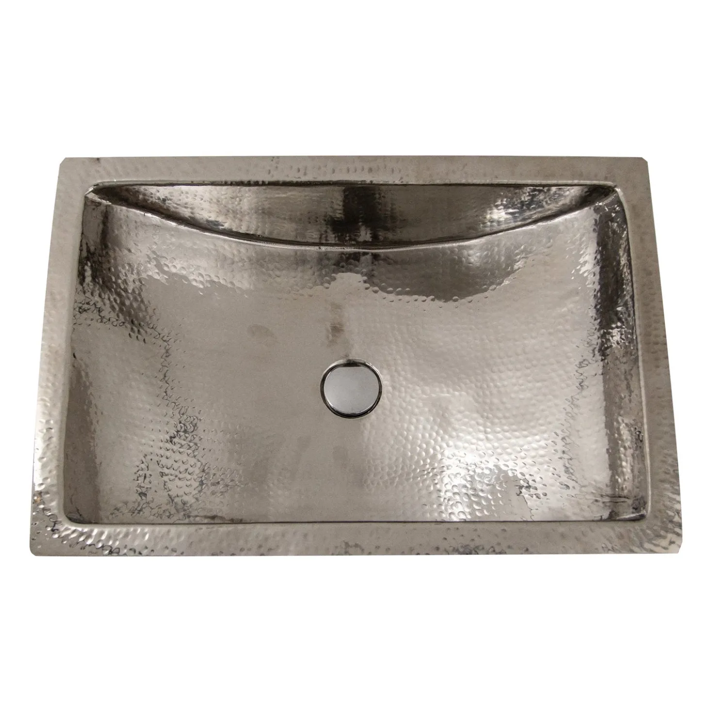 Nantucket Sinks TRS2416 - 23 3/4" Hand Hammered Stainless Steel Bathroom Sink