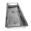Nantucket Sinks TRS48-OF Stainless Steel Double Trough Undermount Bathroom Sink with Overflow