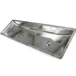 Nantucket Sinks TRS48-OF Stainless Steel Double Trough Undermount Bathroom Sink with Overflow