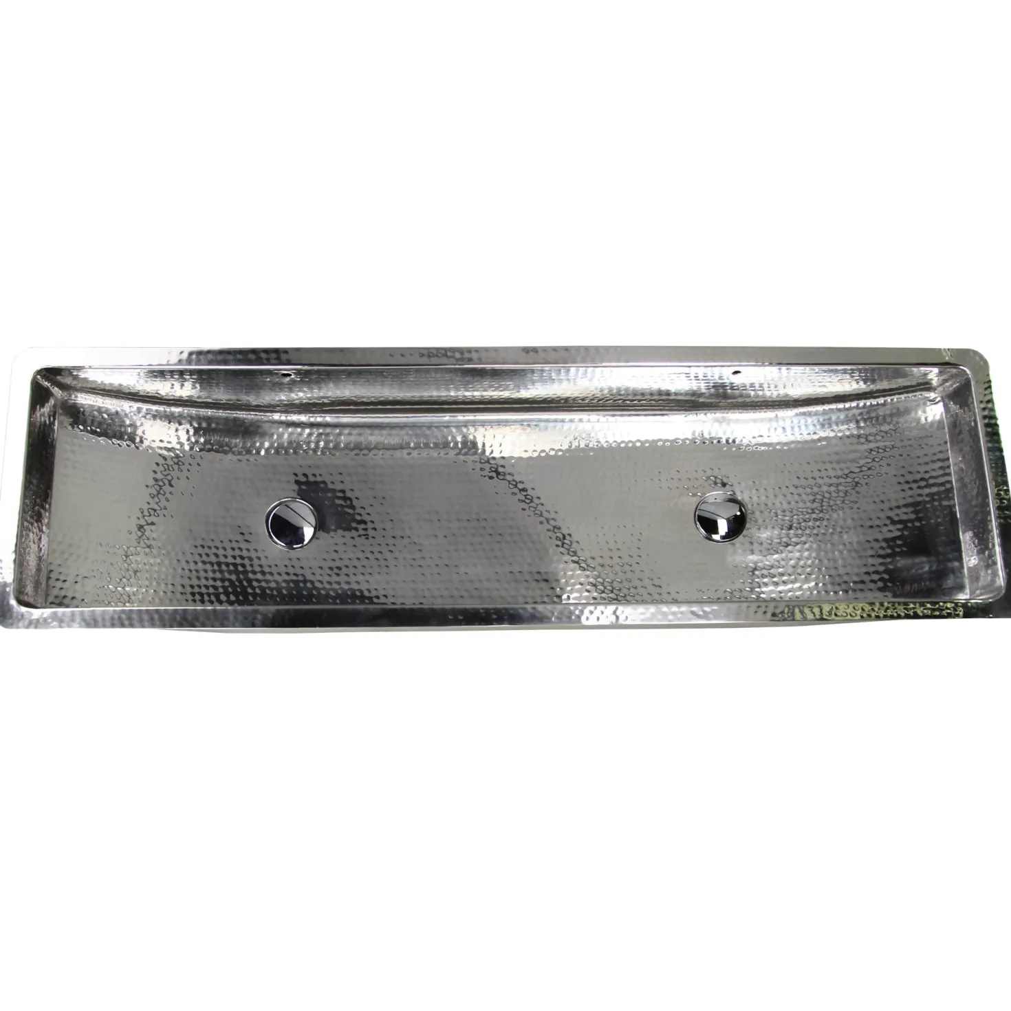 Nantucket Sinks TRS48-OF Stainless Steel Double Trough Undermount Bathroom Sink with Overflow