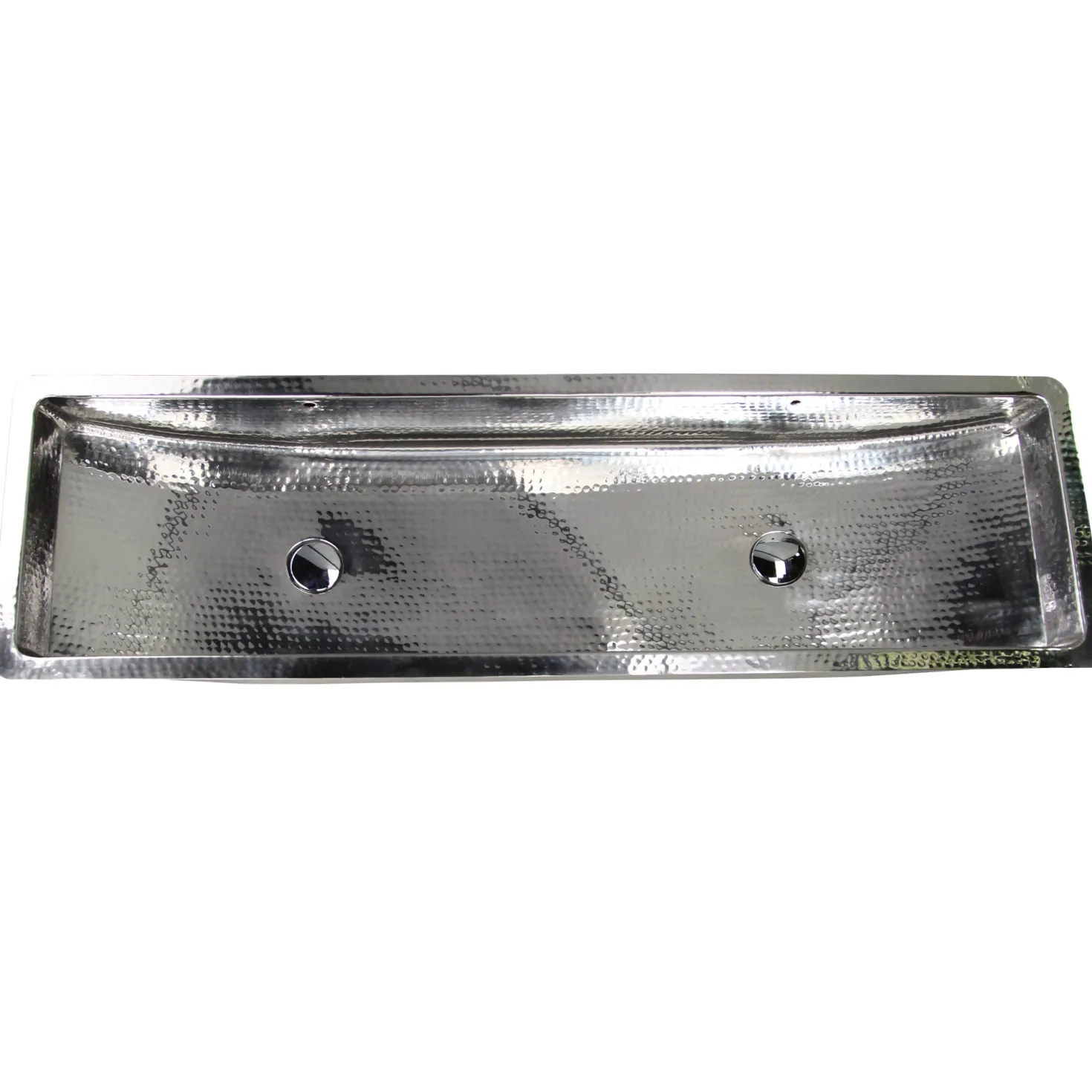 Nantucket Sinks TRS48-OF Stainless Steel Double Trough Undermount Bathroom Sink with Overflow