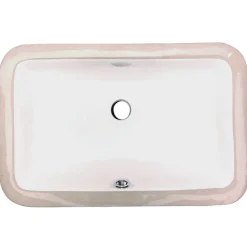 Nantucket Sinks Undermount Ceramic Sink in White 17-1/8