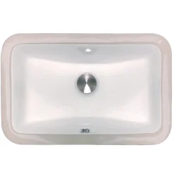 Nantucket Sinks Undermount Ceramic Sink in White 17-1/8