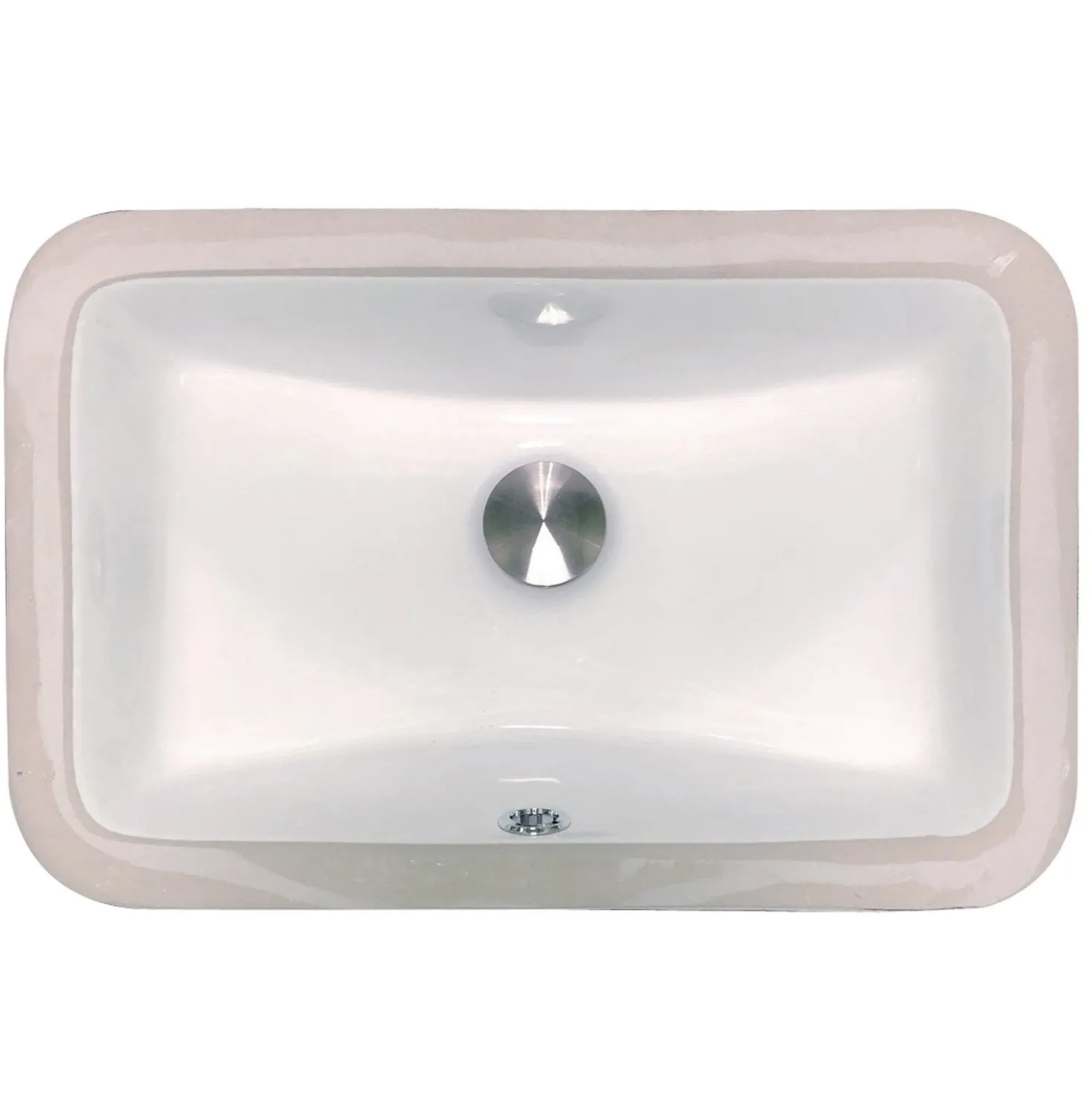 Nantucket Sinks Undermount Ceramic Sink in White 17-1/8" x 11-1/4"