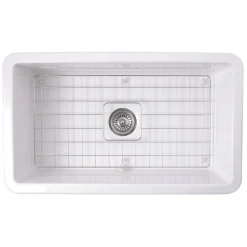 Nantucket Sinks 32" Undermount Fireclay Kitchen Sink Wellfleet-3218W