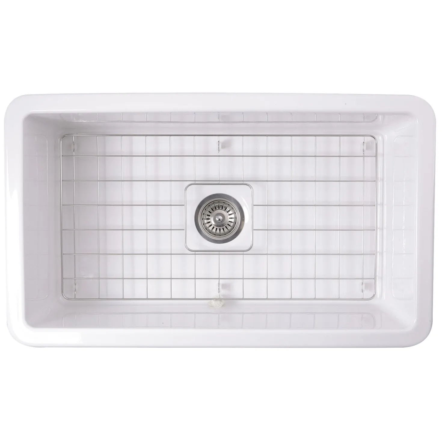 Nantucket Sinks 32" Undermount Fireclay Kitchen Sink Wellfleet-3218W