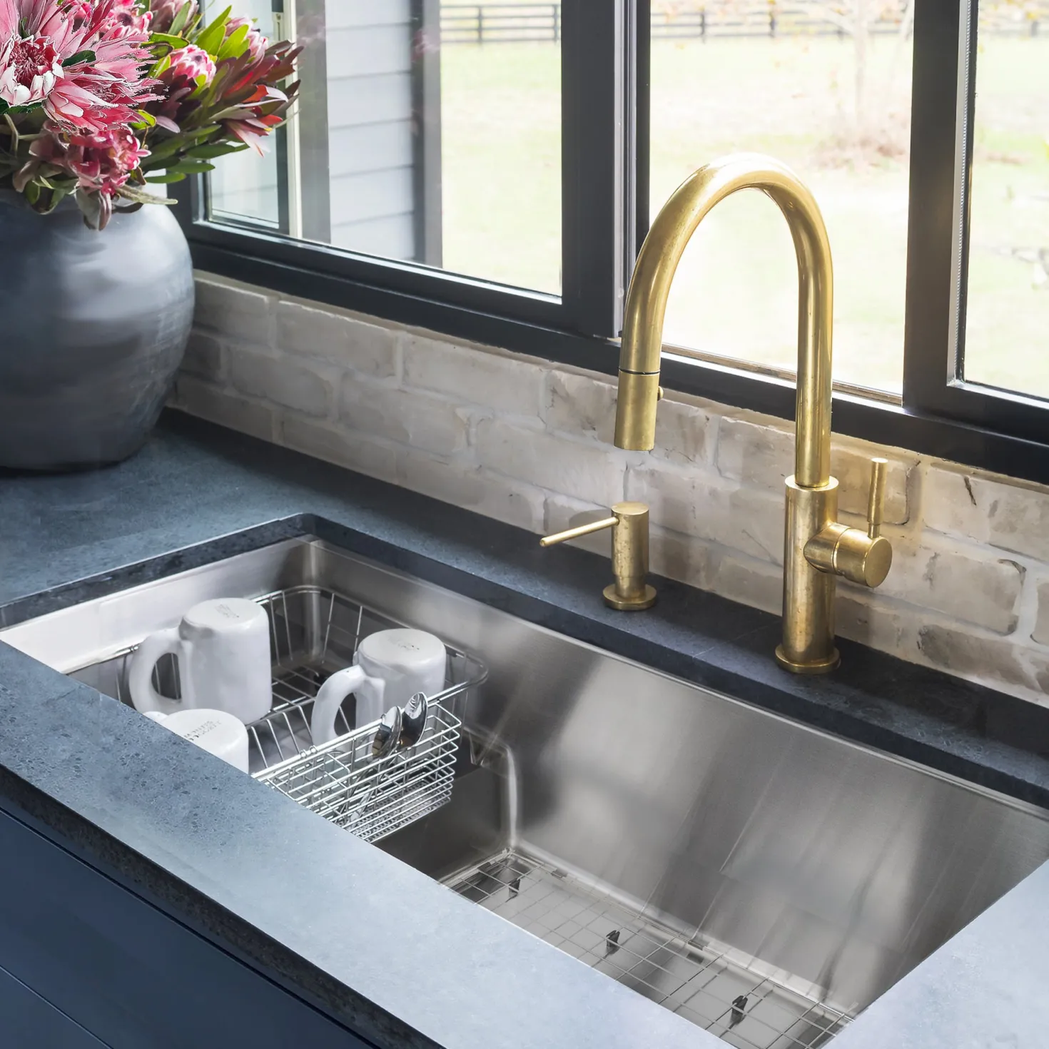 Nantucket Sinks 39" Undermount Kitchen Sink with Raised Platform