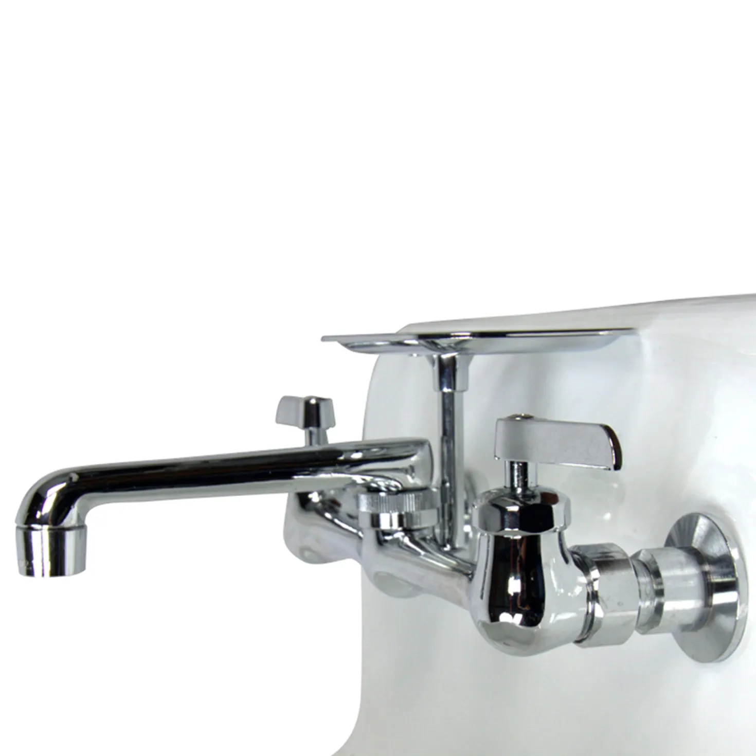 Nantucket Sinks Wall Mount Utility Faucet with Soap Dish