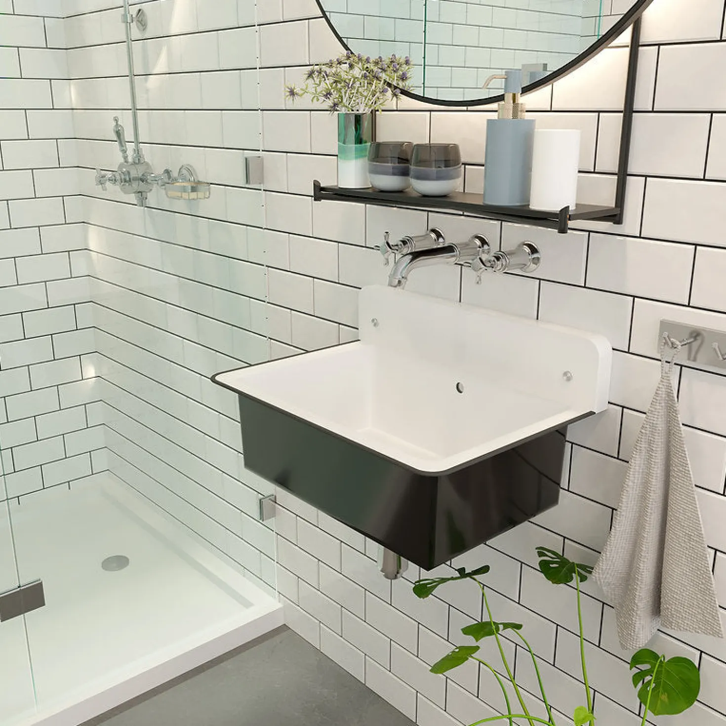 Nantucket Sinks 20" Wall Mount Utility or Bathroom Sink With Overflow