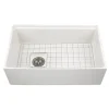 Nantucket Sinks 30" Workstation Fireclay Apron Sink in White