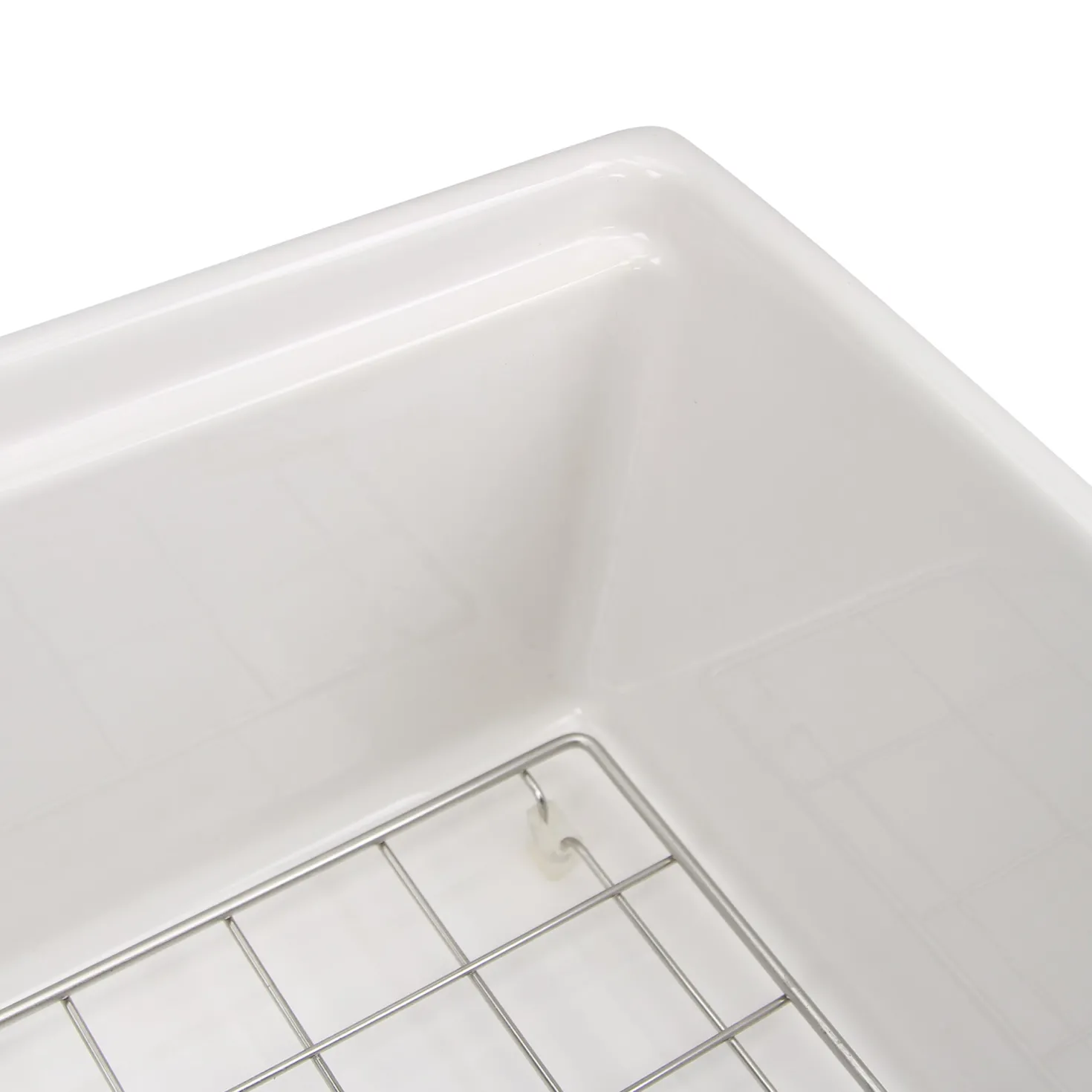Nantucket Sinks 30" Workstation Fireclay Apron Sink in White