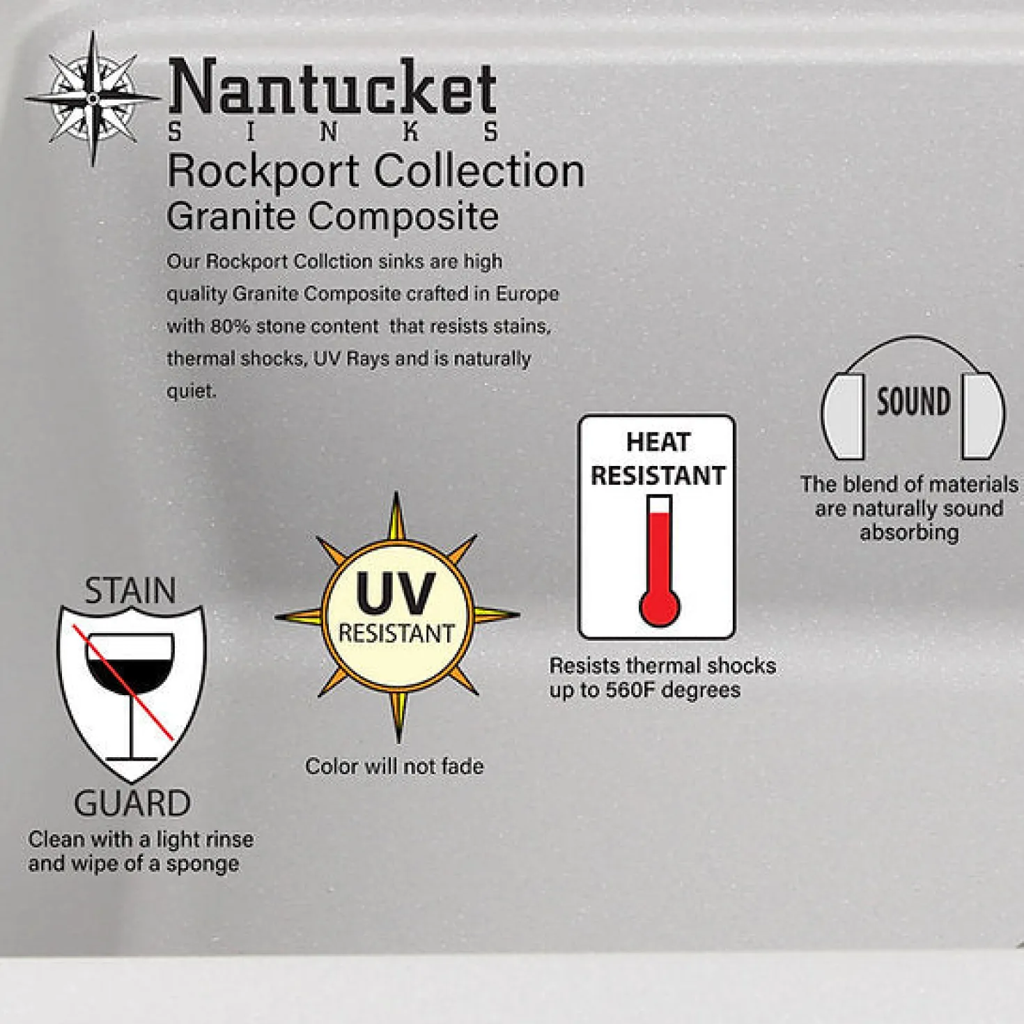 Nantucket Sinks 33" Workstation Granite Composite Apron Farmhouse Sink