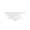 Nantucket Sinks 17 x 14 Glazed Bottom Undermount Oval Ceramic Sink in White