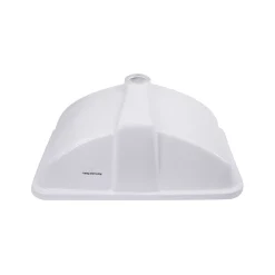 Nantucket Sinks 18 x 12 Glazed Bottom Undermount Rectangle Ceramic Sink in White