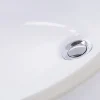 Nantucket Sinks 15 x 12 Glazed Bottom Undermount Oval Ceramic Sink in White