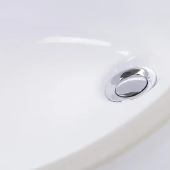 Nantucket Sinks 15 x 12 Glazed Bottom Undermount Oval Ceramic Sink in White