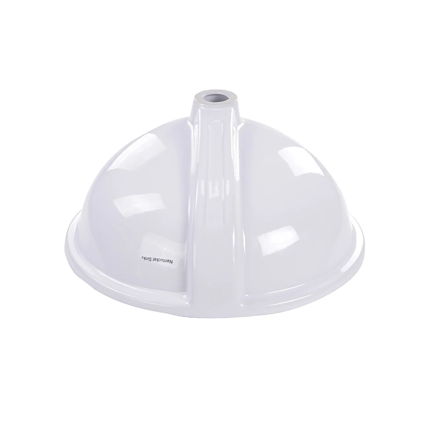 Nantucket Sinks 15 x 12 Glazed Bottom Undermount Oval Ceramic Sink in White