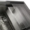 Nantucket Sinks ZR-PS-3220-16 - 32" Pro Series Workstation Undermount Stainless Steel Kitchen Sink, with Included Rolling Mat, Grid, Colander, and Drain.