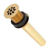 1.5" Non-Overflow Grid Bathroom Sink Drain - Polished Brass