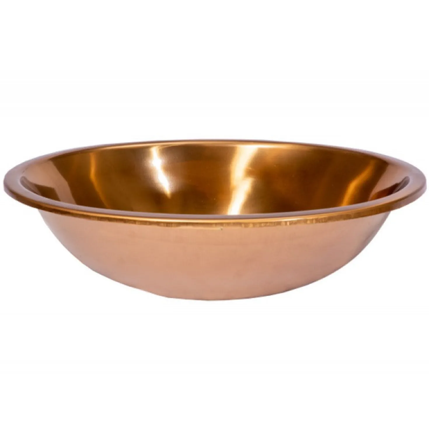 Oval 17 1/2" x 14" Top Mount Stainless Steel Bathroom Sink with Drain in Rose Gold