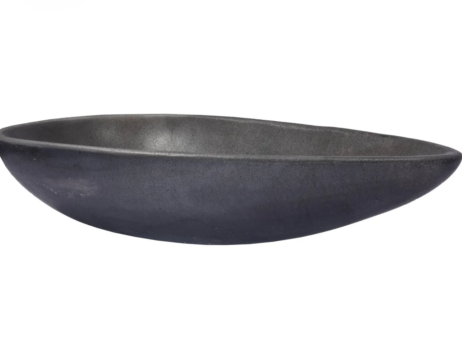 Pod Shaped Vessel Sink in Honed Lava Stone