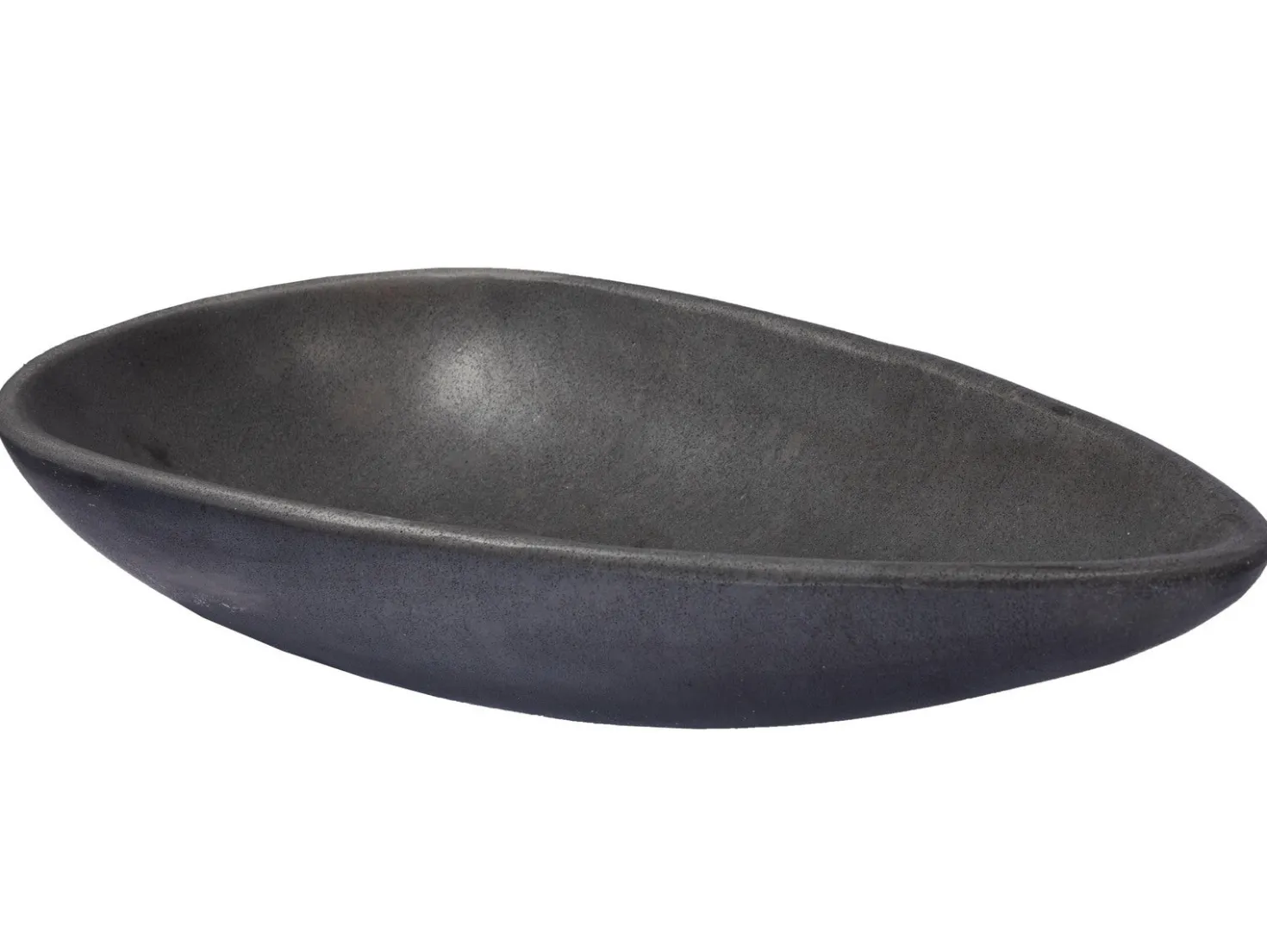 Pod Shaped Vessel Sink in Honed Lava Stone