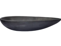 Pod Shaped Vessel Sink in Honed Lava Stone