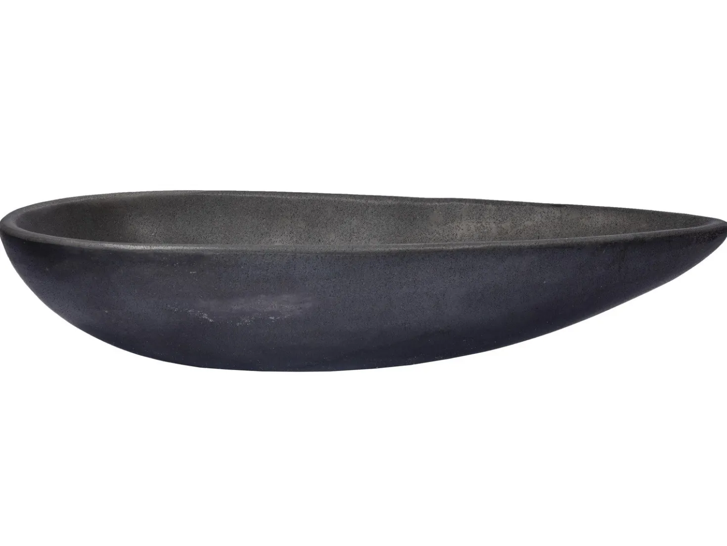 Pod Shaped Vessel Sink in Honed Lava Stone