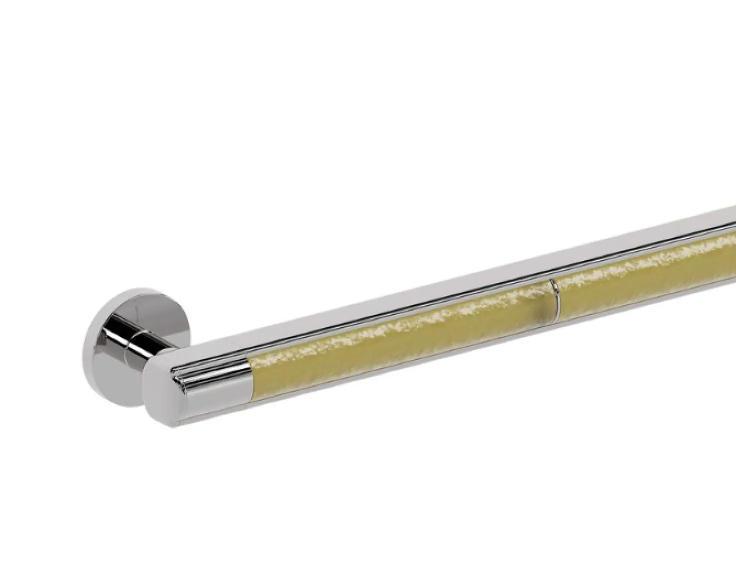 16" Polished Chrome Grab Bar with Glass