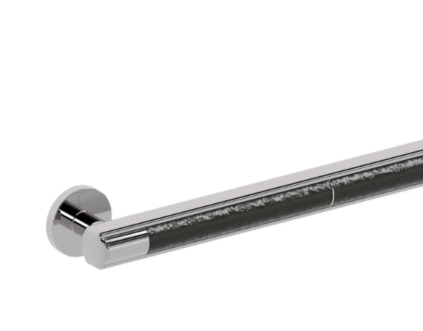 16" Polished Chrome Grab Bar with Glass