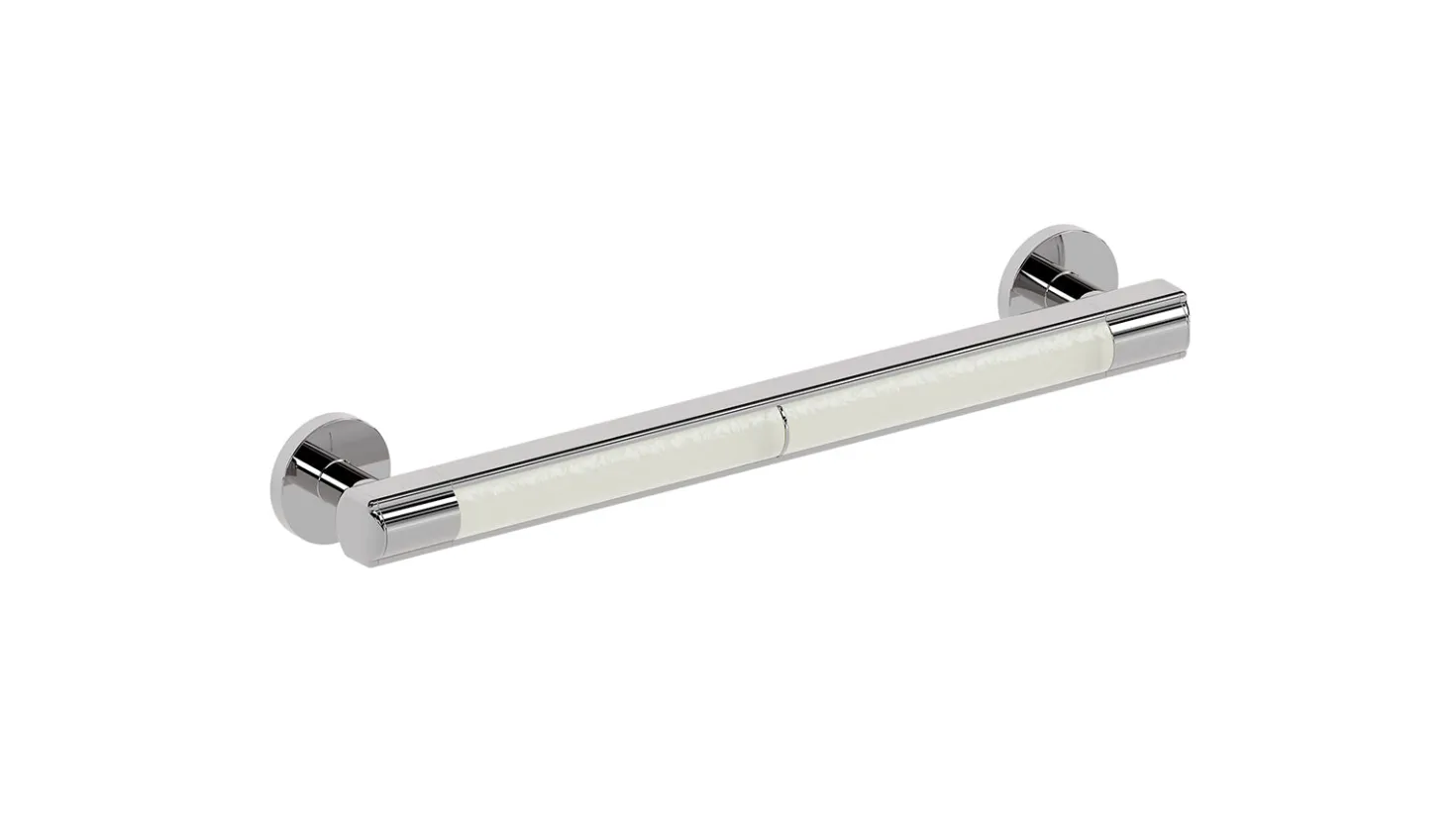 16" Polished Chrome Grab Bar with Glass