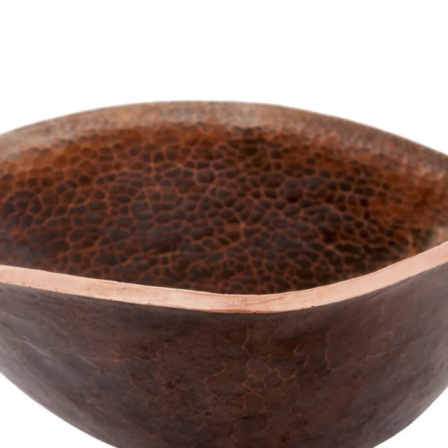 Premier Copper Products Free Form Hand Forged Old World Copper Vessel Sink