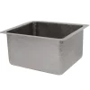 Premier Copper Products 16" Gourmet Rectangular Hammered Copper Bar/Prep Sink in Nickel