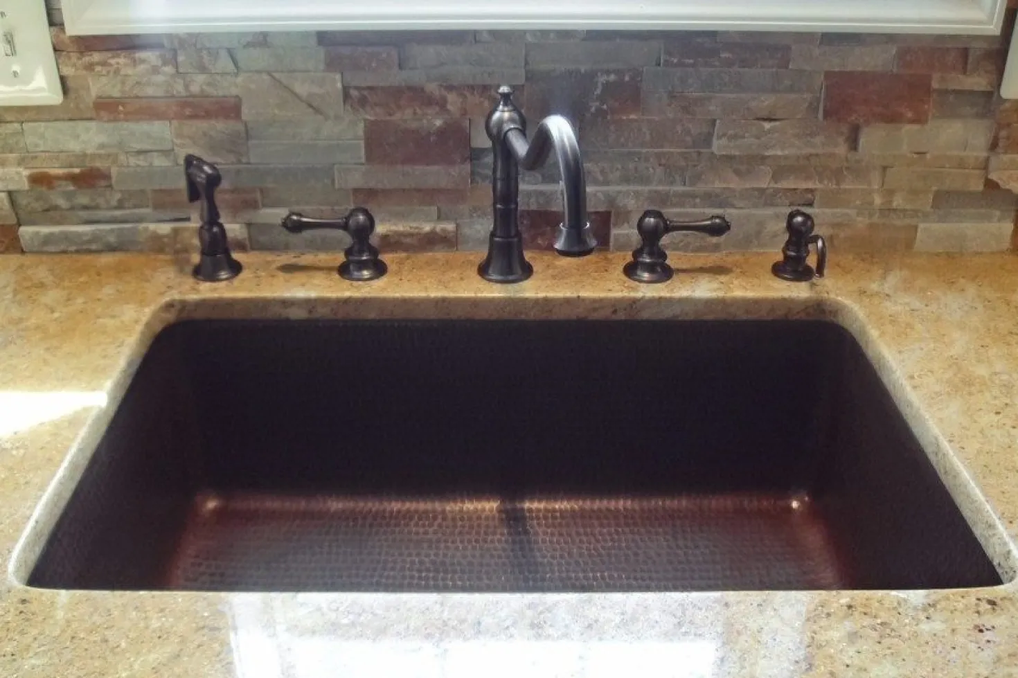 Premier Copper Products 30" Hammered Copper Kitchen Single Basin Sink