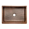 Premier Copper Products 30" Hammered Copper Kitchen Apron Single Basin Sink