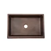 Premier Copper Products 30" Hammered Copper Kitchen Apron Single Basin Sink with Barrel Strap Design