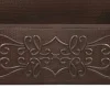 Premier Copper Products 30" Hammered Copper Kitchen Apron Single Basin Sink with Scroll Design
